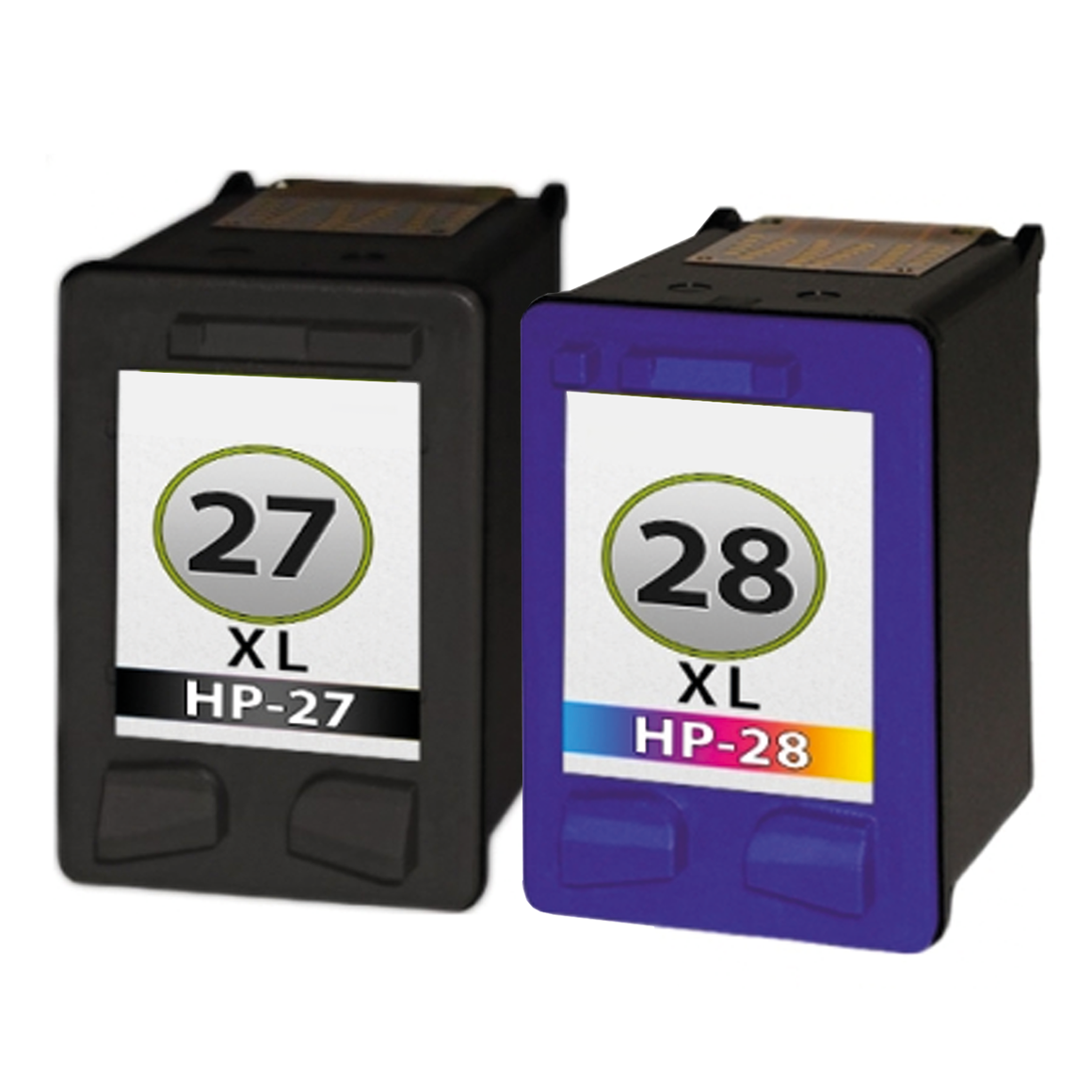 Huismerk HP 27XL (C8727AE) + HP 28XL (C8728AE) inktcartridges voordeelbundel