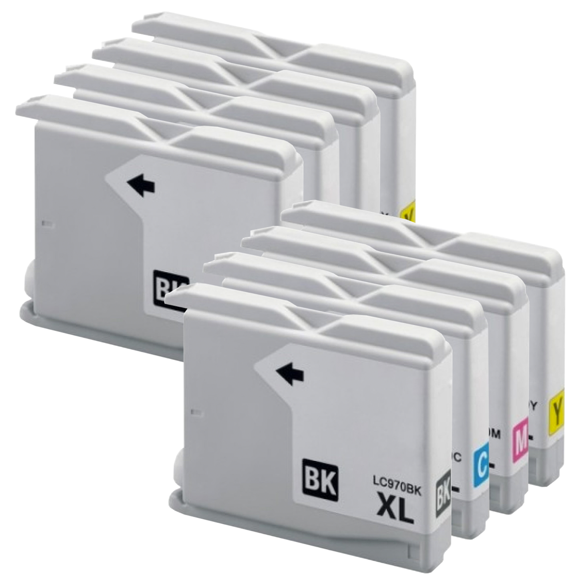 2x Huismerk Brother LC-970VALBP XL inktcartridges voordeelbundel