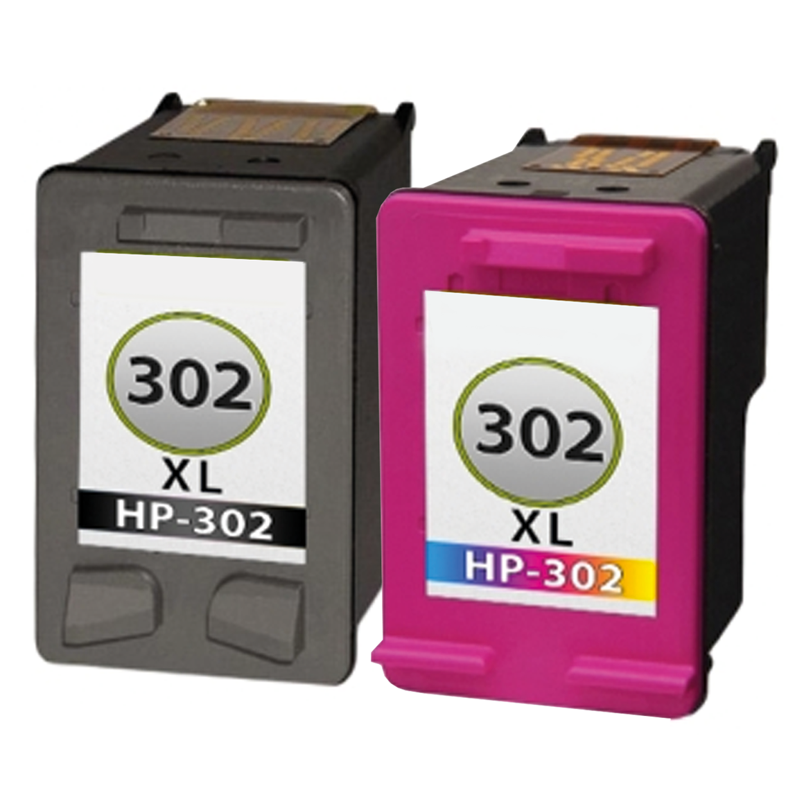 Huismerk HP 302XL (F6U68AE + F6U67AE) inktcartridges voordeelbundel