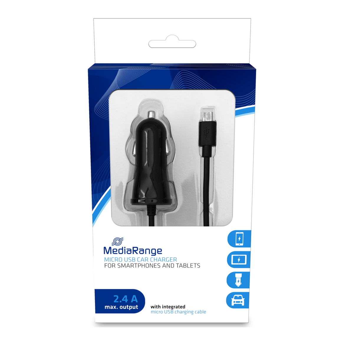 MediaRange Micro USB auto oplader