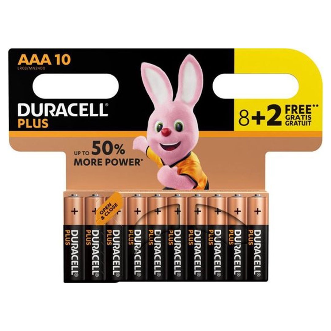 Duracell Plus Power AAA batterijen 10-pack