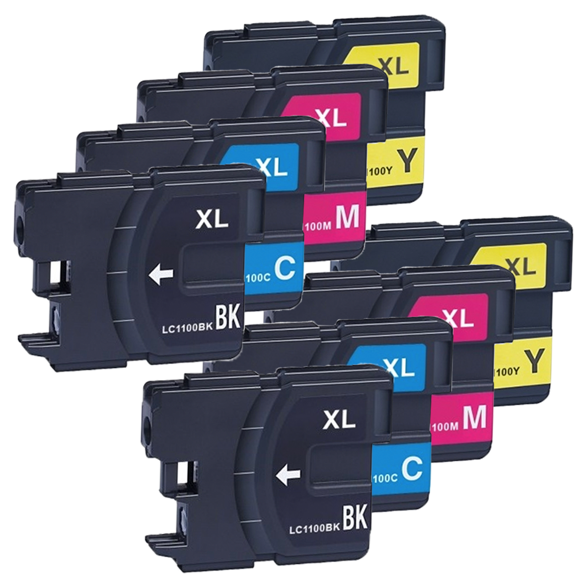 2x Huismerk Brother LC-1100VALBP XL inktcartridges voordeelbundel