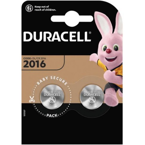 Duracell CR2016 3V knoopcel batterijen 2-pack