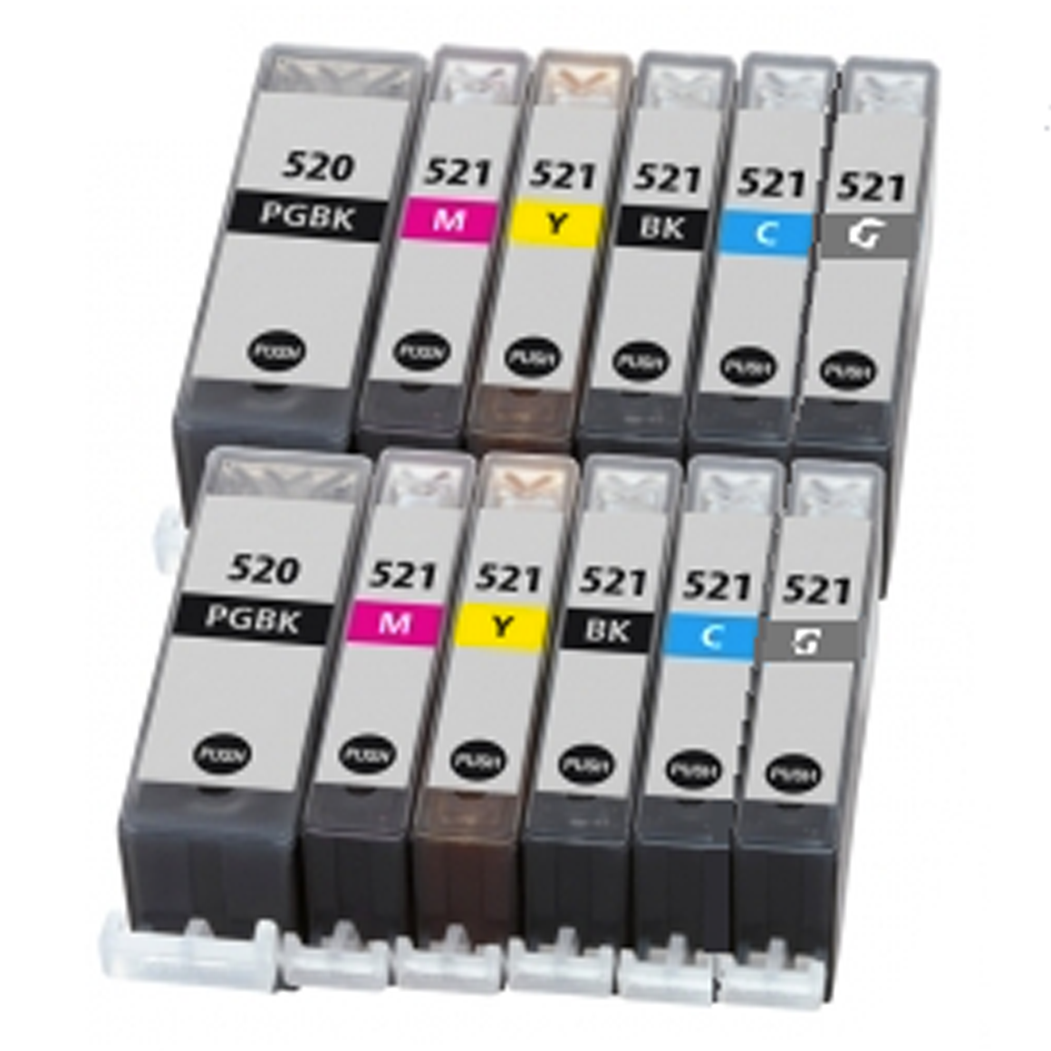 2x Huismerk Canon PGI-520 + CLI-521 inktcartridges voordeelbundel (6set)
