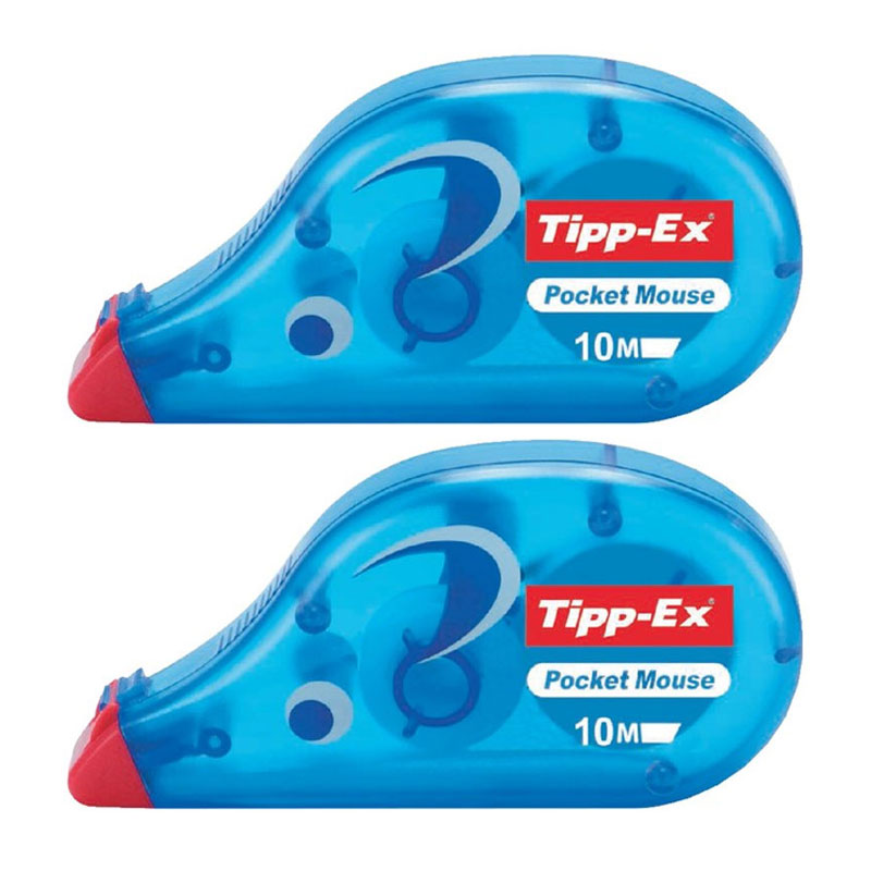 Tipp-Ex Pocket Mouse correctieroller 4,2 mm x 10 m (2 stuks)